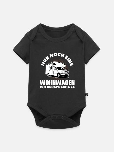 Camper Campen Wohnwagen Geschenk - Baby Premium Kurzarmbody - Schwarz