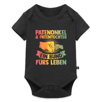 Opa & Enkel Familie Enkel Geschenk - Baby Premium Kurzarmbody - Schwarz - Vorne