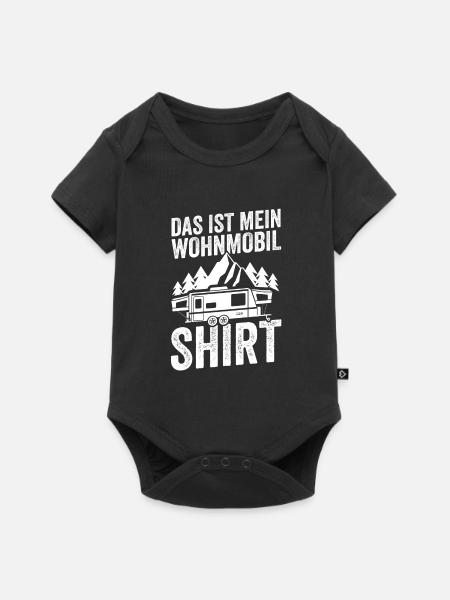 Camping Camper Campen Geschenk - Baby Premium Kurzarmbody - Schwarz