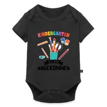 Kindergartenkind Kindergarten Kindergartenanfang G - Baby Premium Kurzarmbody - Schwarz - Vorne