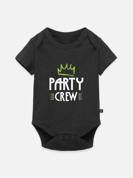 Party Crew - Baby Premium Kurzarmbody - Schwarz
