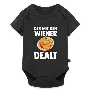 Schnitzel Wiener Wiener Schnitzel Geschenk - Baby Premium Kurzarmbody - Schwarz - Vorne