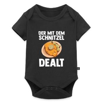 Schnitzel Wiener Schnitzelliebhaber Geschenk - Baby Premium Kurzarmbody - Schwarz - Vorne