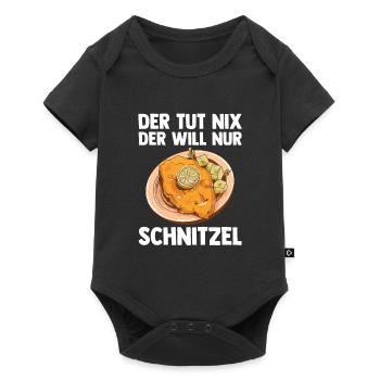 Schnitzel Wiener Wiener Geschenk - Baby Premium Kurzarmbody - Schwarz - Vorne