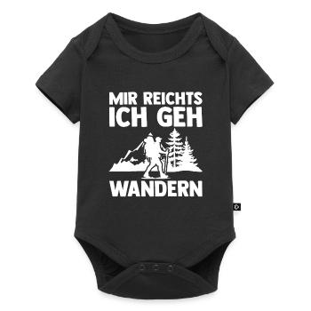 Wandern Berge Wanderer Geschenk - Baby Premium Kurzarmbody - Schwarz - Vorne