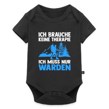 Wandern Berge Bergsteigen Geschenk - Baby Premium Kurzarmbody - Schwarz - Vorne