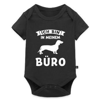 Dackel Hund Dachshunde Geschenk - Baby Premium Kurzarmbody - Schwarz - Vorne
