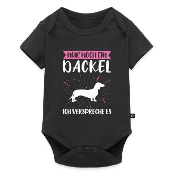 Dackel Hund Hundebesitzer Geschenk - Baby Premium Kurzarmbody - Schwarz - Vorne