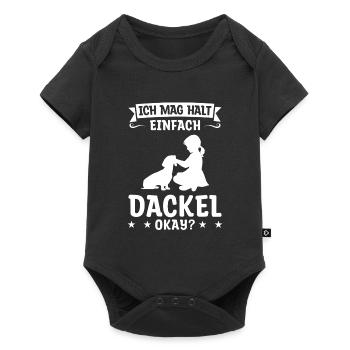 Dackel Hund Dackel Besitzer Geschenk - Baby Premium Kurzarmbody - Schwarz - Vorne