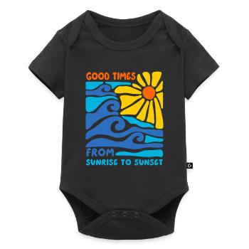 Summer and beautiful time - Baby Premium short-sleeve bodysuit - black - Front