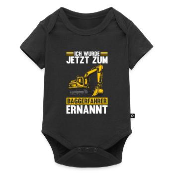 Bagger Fahrer Bagger Bauen Geschenk - Baby Premium Kurzarmbody - Schwarz - Vorne