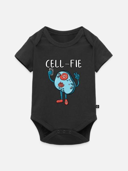 Cell-fie - Baby Premium Kurzarmbody - Schwarz