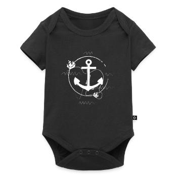 ANCRE - NAVIRES - BLANC - Body à manches courtes Premium Bébé - noir - Devant