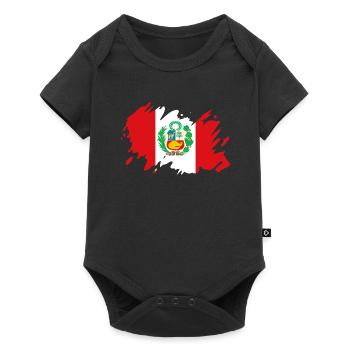 Peru Flag South America Cusco Peruvian Flag - Baby Premium short-sleeve bodysuit - black - Front