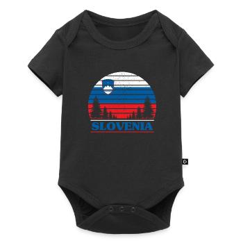 Slovénie - Body à manches courtes Premium Bébé - noir - Devant
