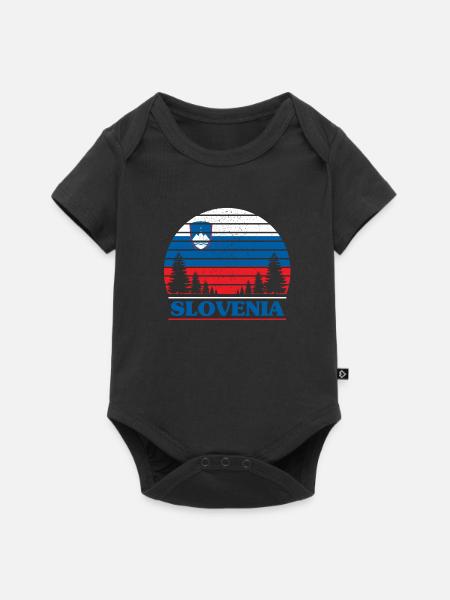 Slowenien - Baby Premium Kurzarmbody - Schwarz