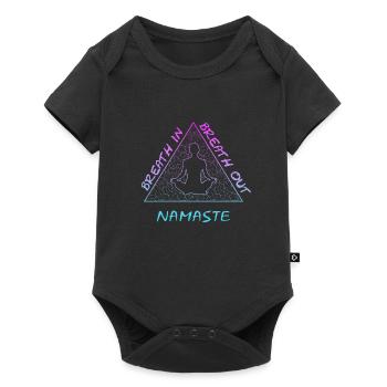 inhale exhale - Baby Premium Kurzarmbody - Schwarz - Vorne