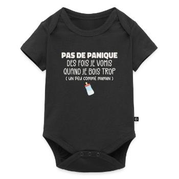 Bébé Cadeau Je Bois Comme Maman Humour Cadeau - Body à manches courtes Premium Bébé - noir - Devant