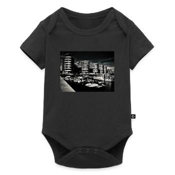 Five Boats Marina Duisburg b/w - Baby Premium Kurzarmbody - Schwarz - Vorne