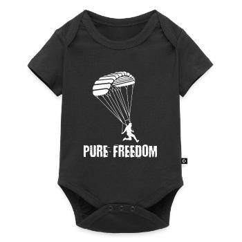 Skydiving freedom - Baby Premium short-sleeve bodysuit - black - Front