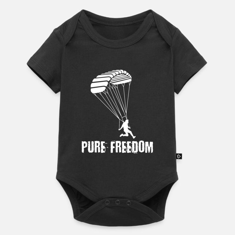 Liberté de parachutisme - Body à manches courtes Premium Bébé - noir