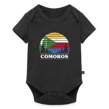 Komoren - Baby Premium Kurzarmbody - Schwarz - Vorne