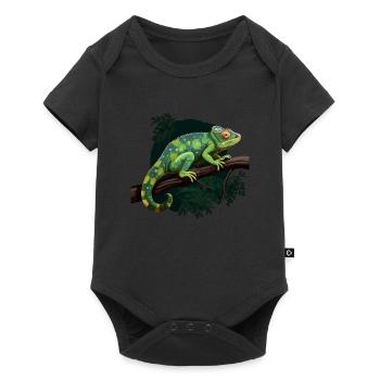 Chameleon Branch Reptiles - Baby Premium short-sleeve bodysuit - black - Front