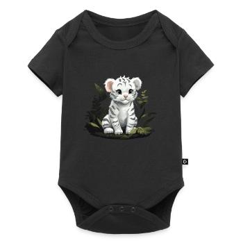 Baby White Tiger Wildcat Jungle - Baby Premium short-sleeve bodysuit - black - Front