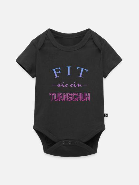 Fit wie ein Turnschuh - Baby Premium Kurzarmbody - Schwarz