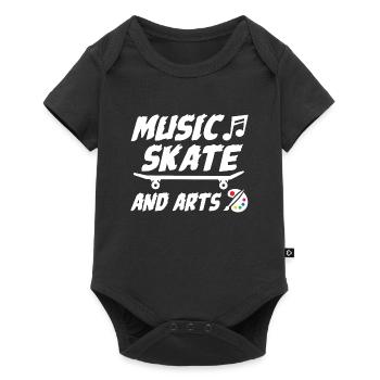 Music Skate And Arts - Baby Premium short-sleeve bodysuit - black - Front
