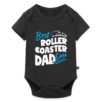 Best Roller Coaster Dad Ever - Baby Premium Kurzarmbody - Schwarz - Vorne