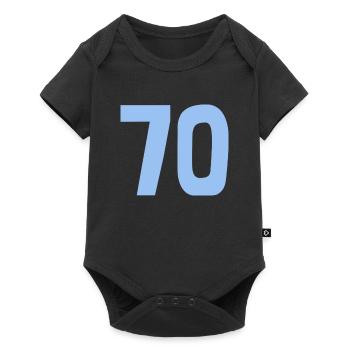 70. 70 JAHRE. 70-JÄHRIGES JUBILÄUM. 70-JÄHRIGES JUBILÄUM. - Baby Premium Kurzarmbody - Schwarz - Vorne