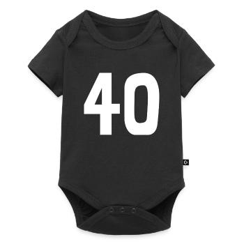 40. 40 YEARS. 40th ANNIVERSARY. 40TH ANNIVERSARY. - Baby Premium short-sleeve bodysuit - black - Front