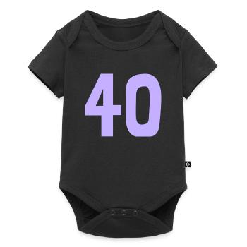 40. 40 YEARS. 40th ANNIVERSARY. 40TH ANNIVERSARY. - Baby Premium short-sleeve bodysuit - black - Front
