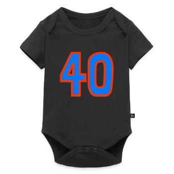 40. 40 JAHRE. 40-JÄHRIGES JUBILÄUM. 40-JÄHRIGES JUBILÄUM. - Baby Premium Kurzarmbody - Schwarz - Vorne