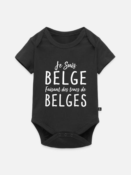 Je Suis Belge Faisant Des Trucs De Belges - Body à manches courtes Premium Bébé - noir
