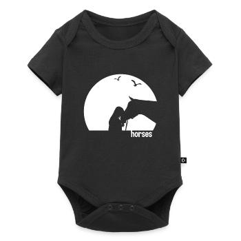 Chevaux d'amitié - Body à manches courtes Premium Bébé - noir - Devant