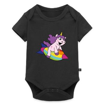 Cute Funny Cool Unicorn Unicorns fable - Baby Premium short-sleeve bodysuit - black - Front