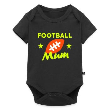 Football mum (stars, football) - Body à manches courtes Premium Bébé - noir - Devant