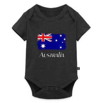 Australien, Flagge, Flag from Australia - Baby Premium Kurzarmbody - Schwarz - Vorne