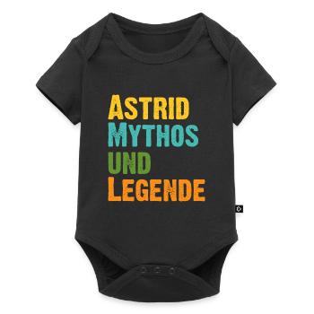 Mythos Astrid die Legende Vorname Astrid - Baby Premium Kurzarmbody - Schwarz - Vorne