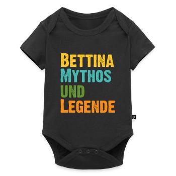 Mythos Bettina die Legende Vorname Bettina - Baby Premium Kurzarmbody - Schwarz - Vorne