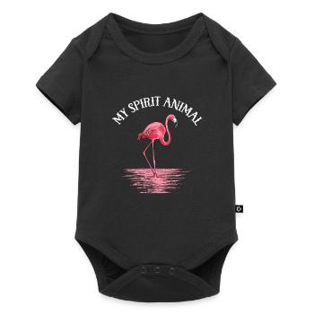 Flamingo Spirit Animal Flamingo Lover - Baby Premium short-sleeve bodysuit - black - Front