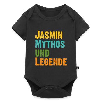 Mythos Jasmin die Legende Vorname Jasmin - Baby Premium Kurzarmbody - Schwarz - Vorne