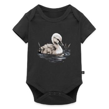 Bébé cygne Oiseau Poussin - Body à manches courtes Premium Bébé - noir - Devant