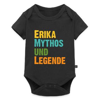 Erika, die Frau der Mythos die Legende Geburtstag - Baby Premium Kurzarmbody - Schwarz - Vorne
