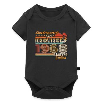 Rétro Vintage légendaire anniversaire décembre 1968 - Body à manches courtes Premium Bébé - noir - Devant