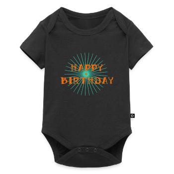 ALLES GUTE ZUM GEBURTSTAG. ALLES GUTE ZUM GEBURTSTAG. JAHRESTAG. - Baby Premium Kurzarmbody - Schwarz - Vorne
