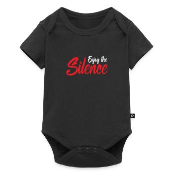 Enjoy the Silence Genieße die Stille - Baby Premium short-sleeve bodysuit - black - Front