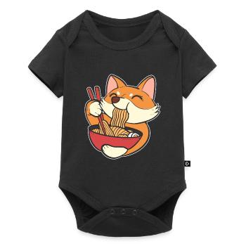 Corgi Ramen - Body à manches courtes Premium Bébé - noir - Devant